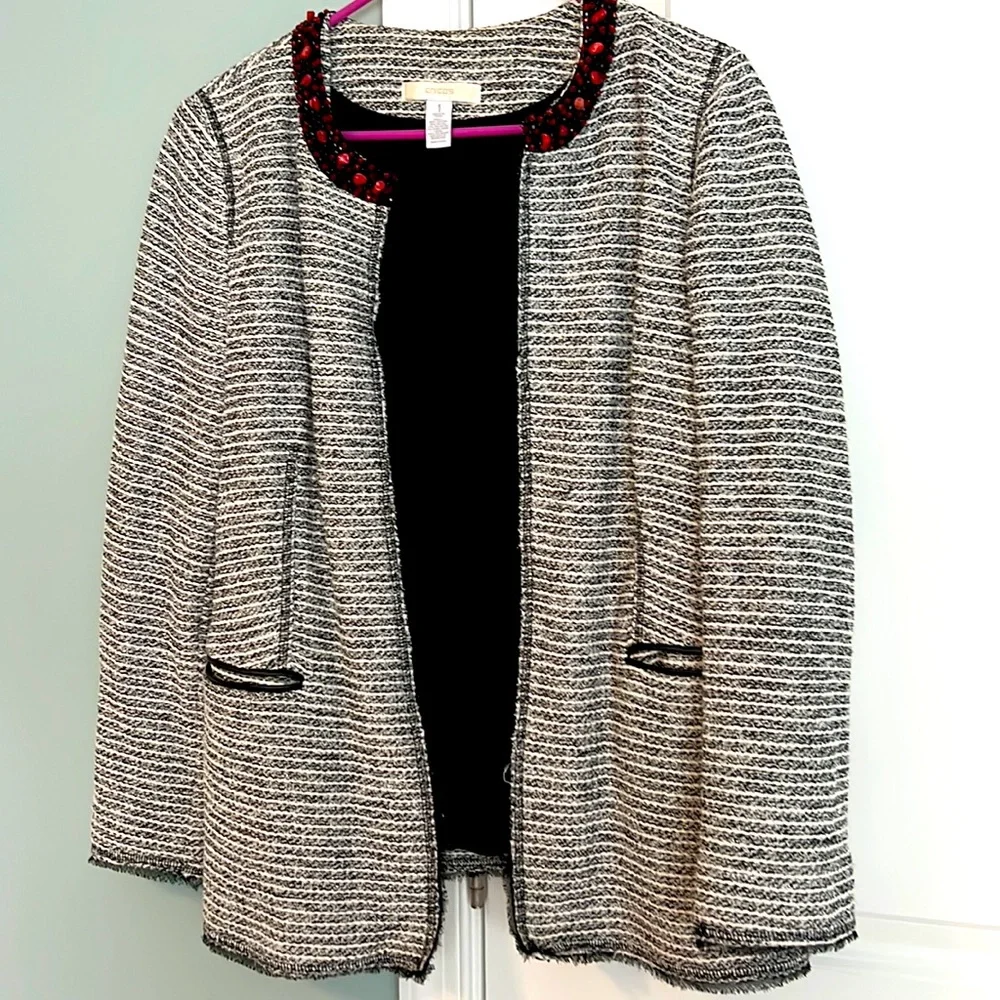 Beautiful long open jacket. - Picture 1 of 9